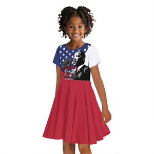 Black Americans Happy MLK Day Kid Short Sleeve Dress Everybody Can Be Great Because Everybody Can Serve