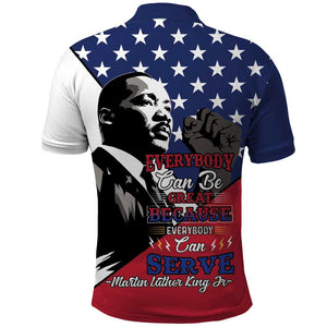 Black Americans Happy MLK Day Polo Shirt Everybody Can Be Great Because Everybody Can Serve