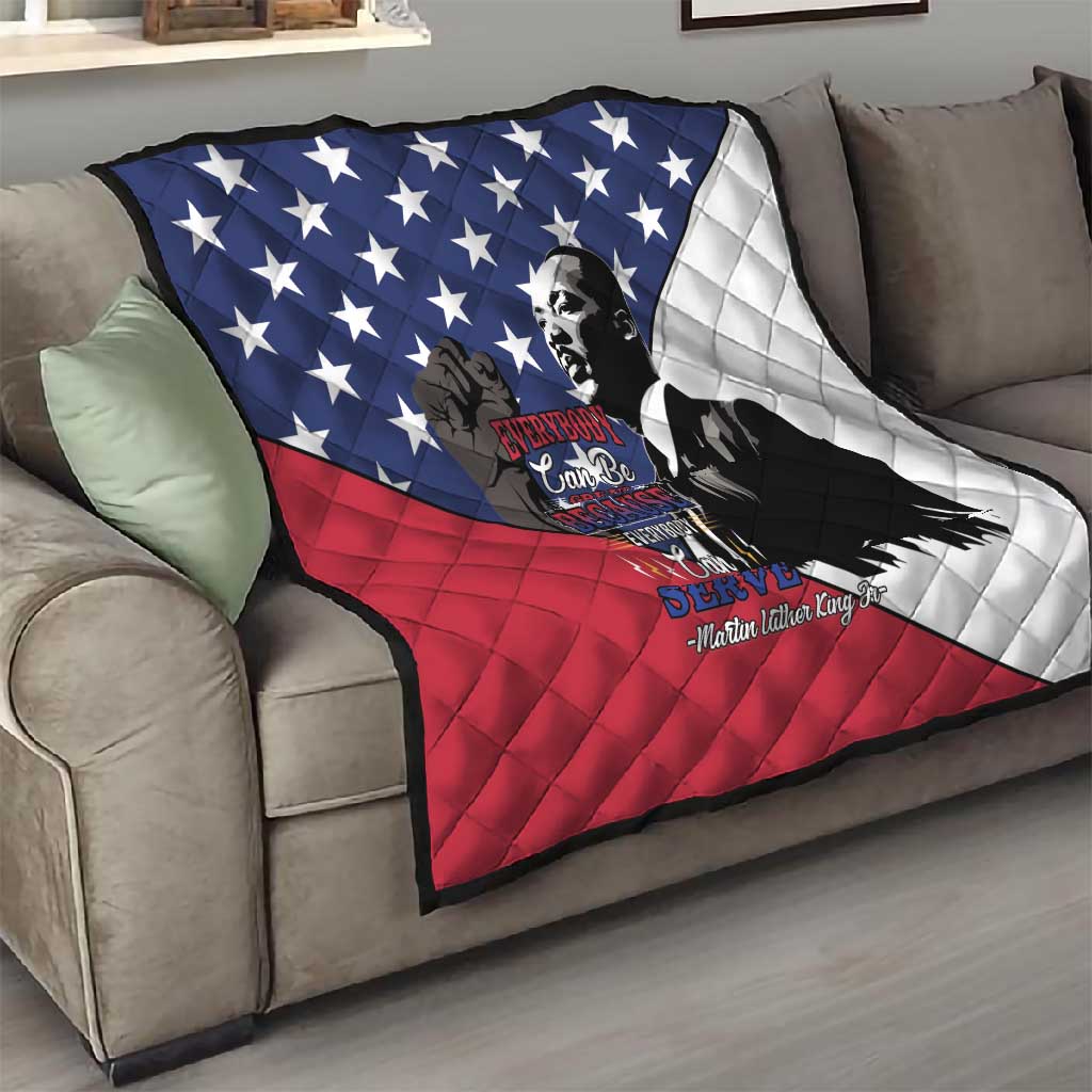 Black Americans Happy MLK Day Quilt Everybody Can Be Great Because Everybody Can Serve