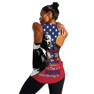 Black Americans Happy MLK Day Women Racerback Tank Everybody Can Be Great Because Everybody Can Serve