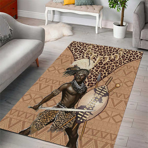 South Africa Zulu People Area Rug Zulu Warrior - African Pattern