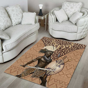 South Africa Zulu People Area Rug Zulu Warrior - African Pattern