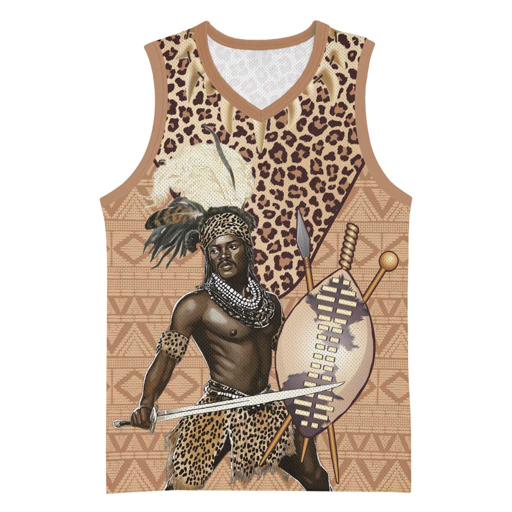 South Africa Zulu People Basketball Jersey Zulu Warrior - African Pattern LT15
