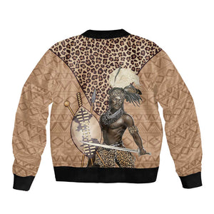 South Africa Zulu People Bomber Jacket Zulu Warrior - African Pattern