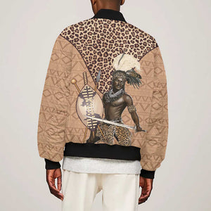 South Africa Zulu People Bomber Jacket Zulu Warrior - African Pattern