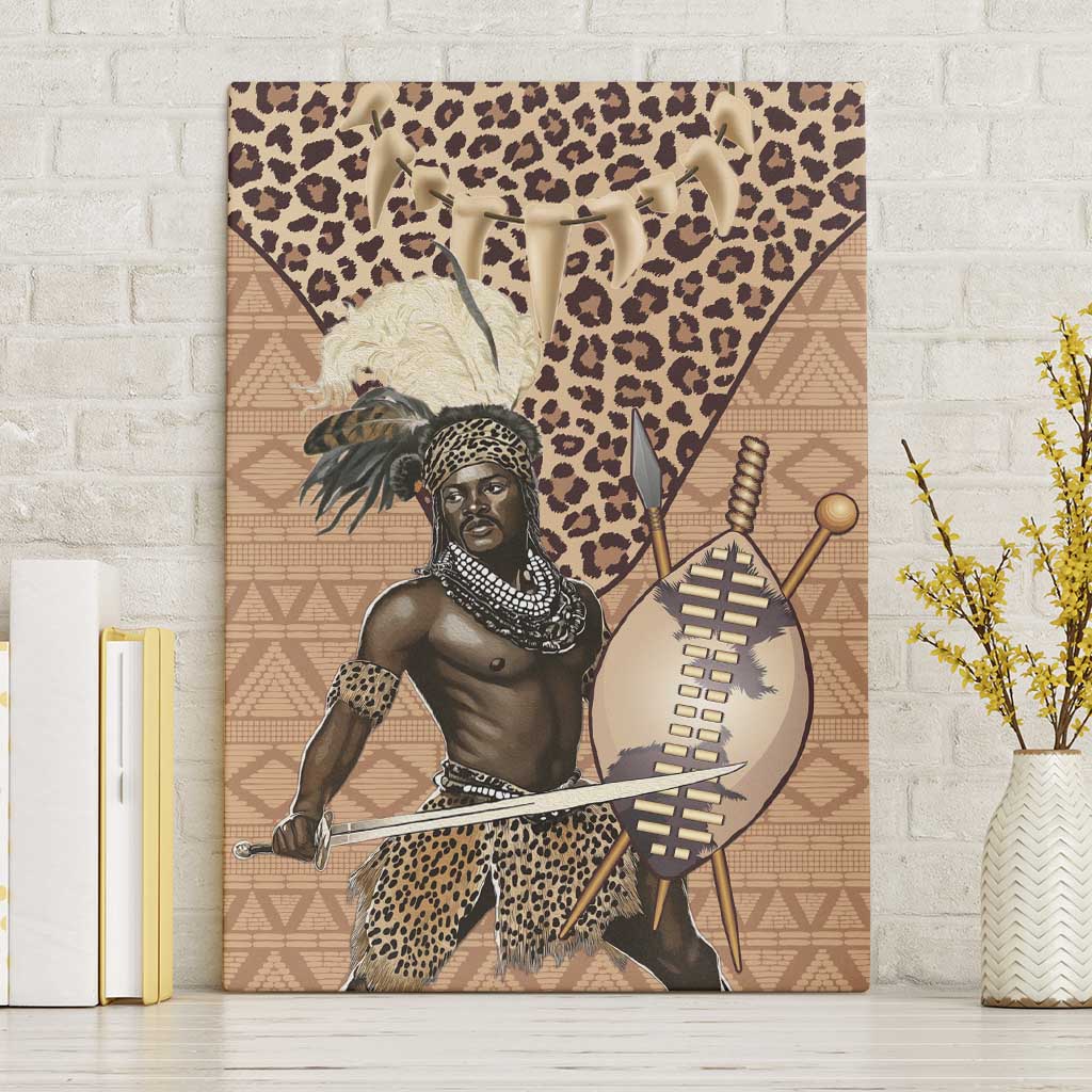 South Africa Zulu People Canvas Wall Art Zulu Warrior - African Pattern