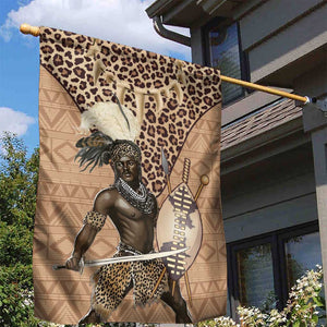 South Africa Zulu People Garden Flag Zulu Warrior - African Pattern