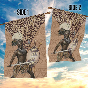 South Africa Zulu People Garden Flag Zulu Warrior - African Pattern