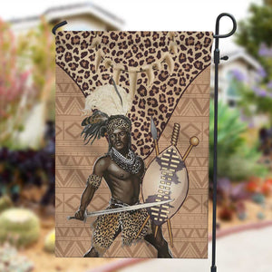 South Africa Zulu People Garden Flag Zulu Warrior - African Pattern