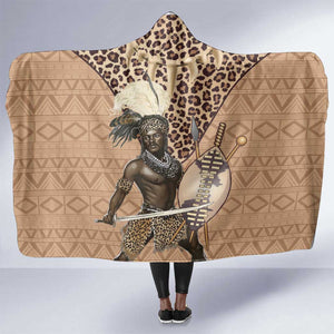 South Africa Zulu People Hooded Blanket Zulu Warrior - African Pattern