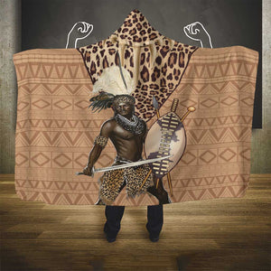 South Africa Zulu People Hooded Blanket Zulu Warrior - African Pattern