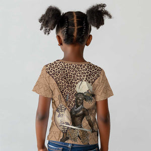 South Africa Zulu People Kid T shirt Zulu Warrior - African Pattern