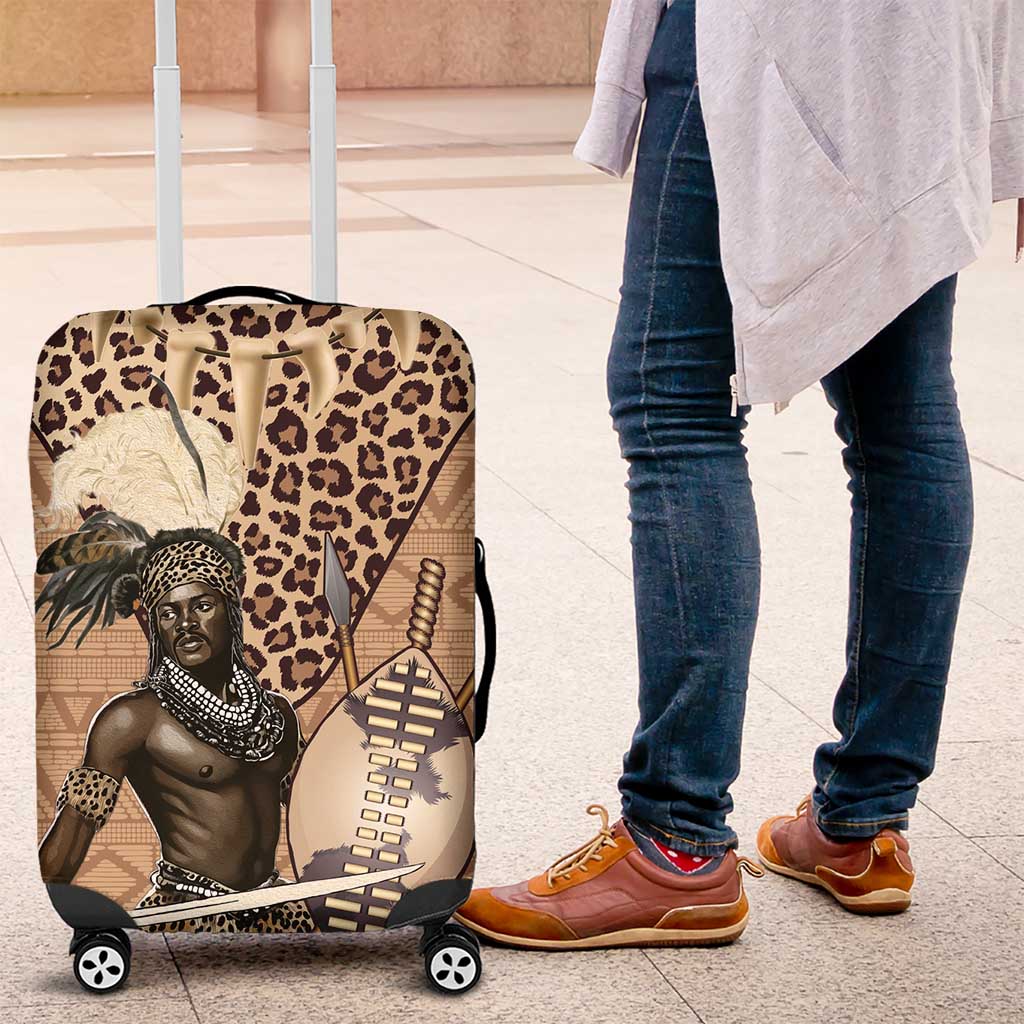 South Africa Zulu People Luggage Cover Zulu Warrior - African Pattern