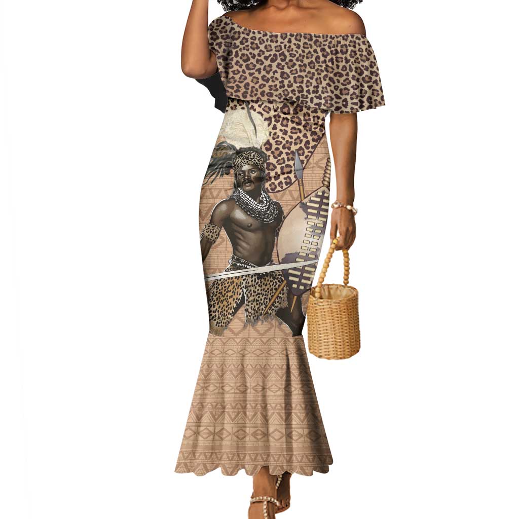 South Africa Zulu People Mermaid Dress Zulu Warrior - African Pattern