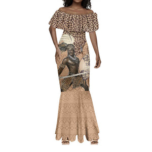 South Africa Zulu People Mermaid Dress Zulu Warrior - African Pattern