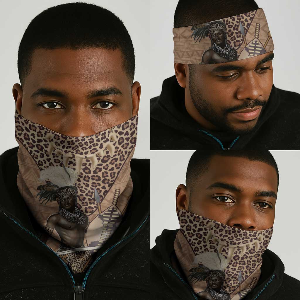 South Africa Zulu People Neck Gaiter Zulu Warrior - African Pattern LT15