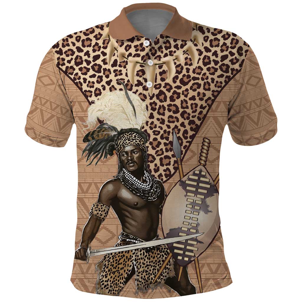 South Africa Zulu People Polo Shirt Zulu Warrior - African Pattern