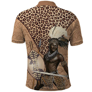 South Africa Zulu People Polo Shirt Zulu Warrior - African Pattern