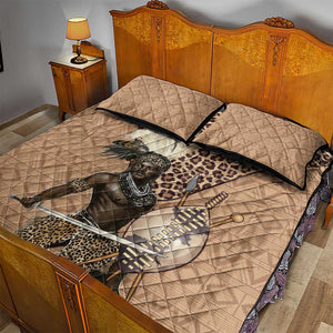 South Africa Zulu People Quilt Bed Set Zulu Warrior - African Pattern