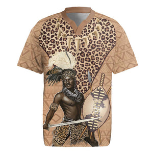 South Africa Zulu People Rugby Jersey Zulu Warrior - African Pattern