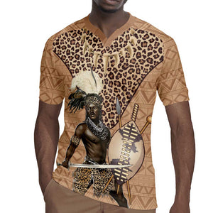 South Africa Zulu People Rugby Jersey Zulu Warrior - African Pattern