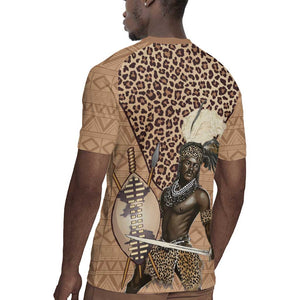 South Africa Zulu People Rugby Jersey Zulu Warrior - African Pattern