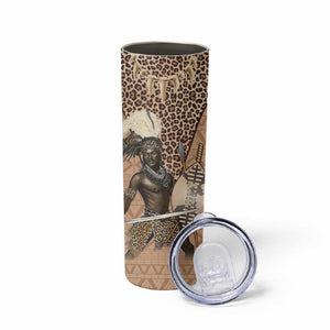 South Africa Zulu People Skinny Tumbler Zulu Warrior - African Pattern