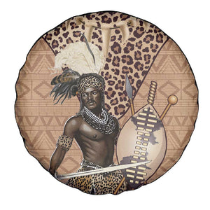 South Africa Zulu People Spare Tire Cover Zulu Warrior - African Pattern