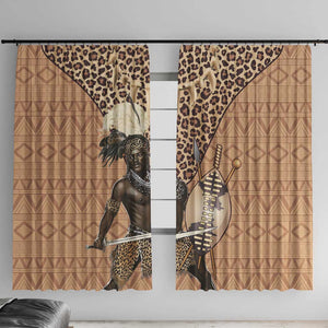 South Africa Zulu People Window Curtain Zulu Warrior - African Pattern