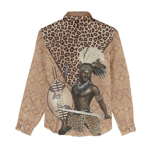 South Africa Zulu People Women Casual Shirt Zulu Warrior - African Pattern