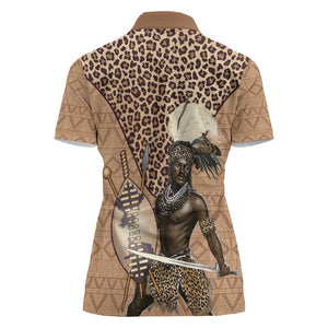 South Africa Zulu People Women Polo Shirt Zulu Warrior - African Pattern