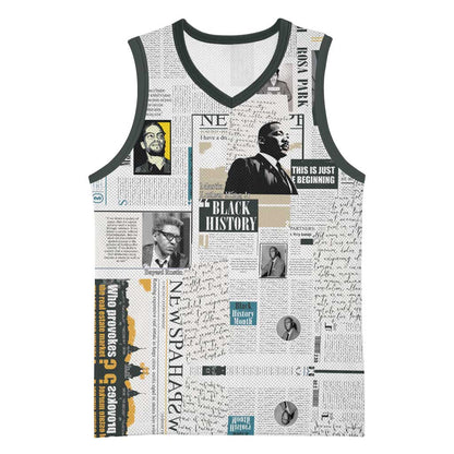 Civil Rights Leaders Basketball Jersey African-American History Month LT15