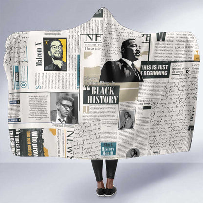 Civil Rights Leaders Hooded Blanket African-American History Month