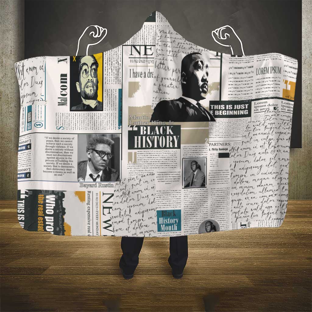 Civil Rights Leaders Hooded Blanket African-American History Month