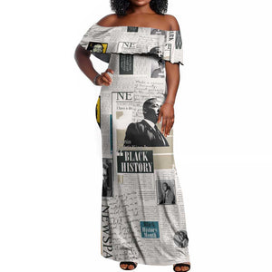 Civil Rights Leaders Off Shoulder Maxi Dress African-American History Month