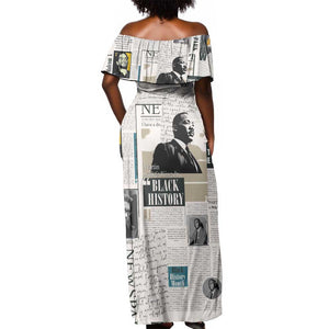 Civil Rights Leaders Off Shoulder Maxi Dress African-American History Month