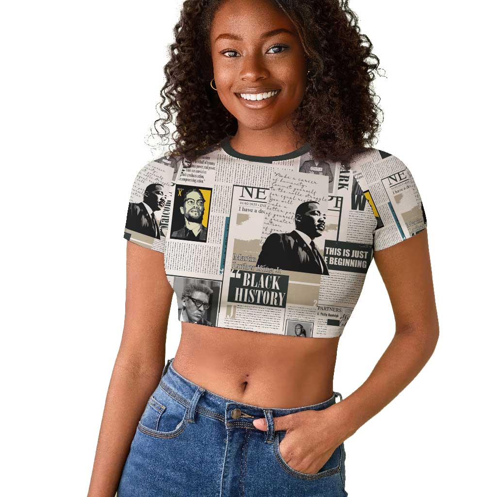 Civil Rights Leaders Raglan Cropped T shirt African-American History Month