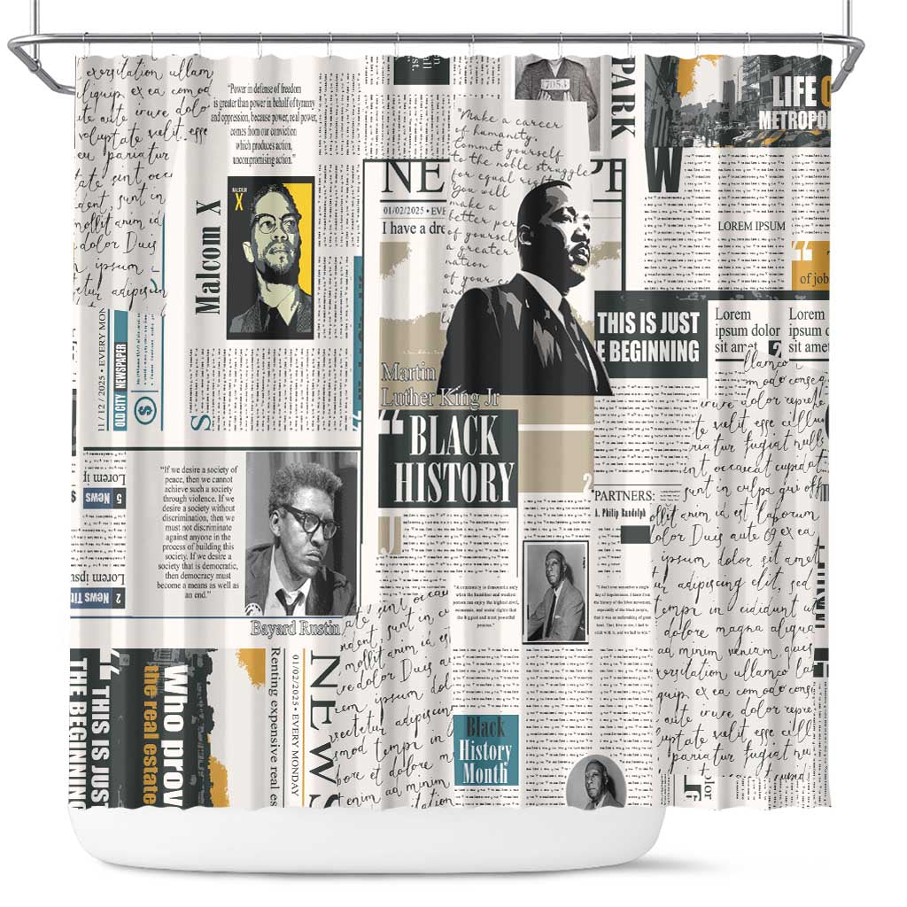 Civil Rights Leaders Shower Curtain African-American History Month