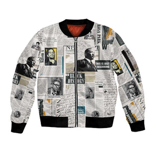 Civil Rights Leaders Sleeve Zip Bomber Jacket African-American History Month