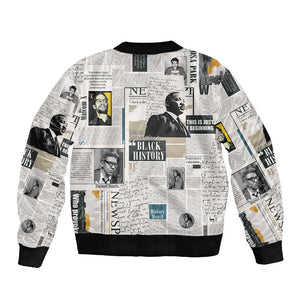 Civil Rights Leaders Sleeve Zip Bomber Jacket African-American History Month