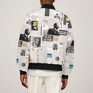 Civil Rights Leaders Sleeve Zip Bomber Jacket African-American History Month