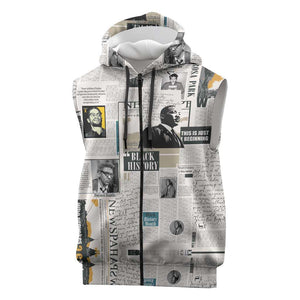 Civil Rights Leaders Sleeveless Zip Hoodie African-American History Month - African Pride