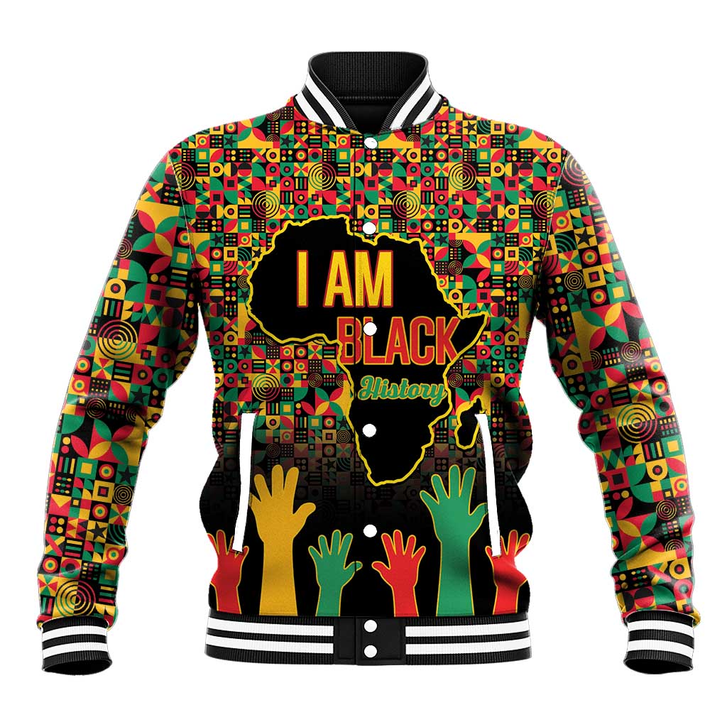 Black History Month Baseball Jacket I'm Black And I'm Proud