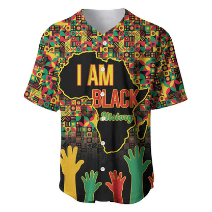Black History Month Baseball Jersey I'm Black And I'm Proud