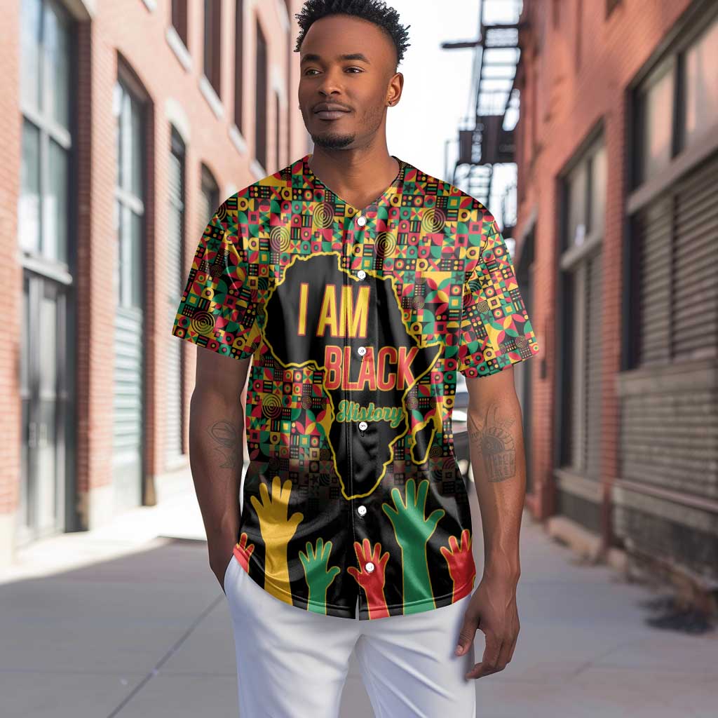 Black History Month Baseball Jersey I'm Black And I'm Proud