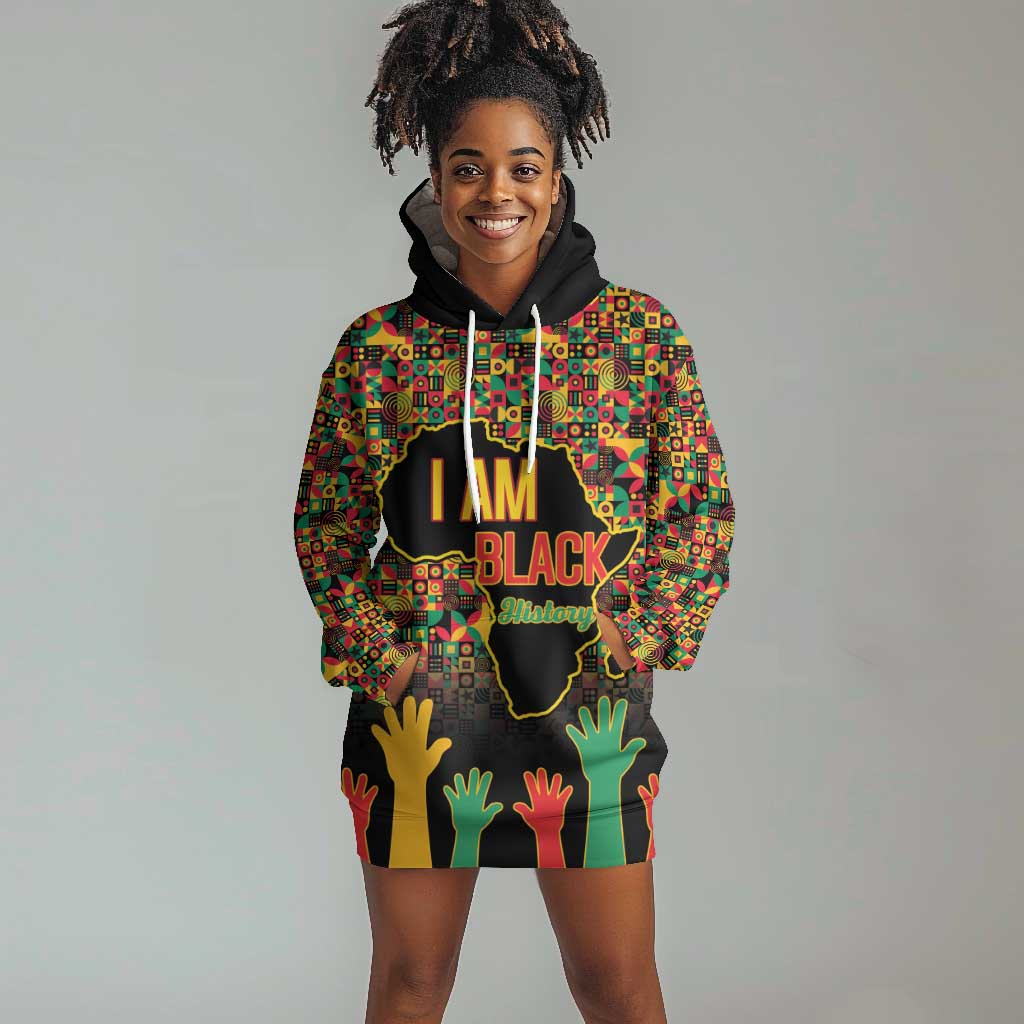 Black History Month Hoodie Dress I'm Black And I'm Proud