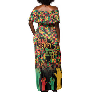 Black History Month Off Shoulder Maxi Dress I'm Black And I'm Proud