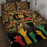 Black History Month Quilt Bed Set I'm Black And I'm Proud