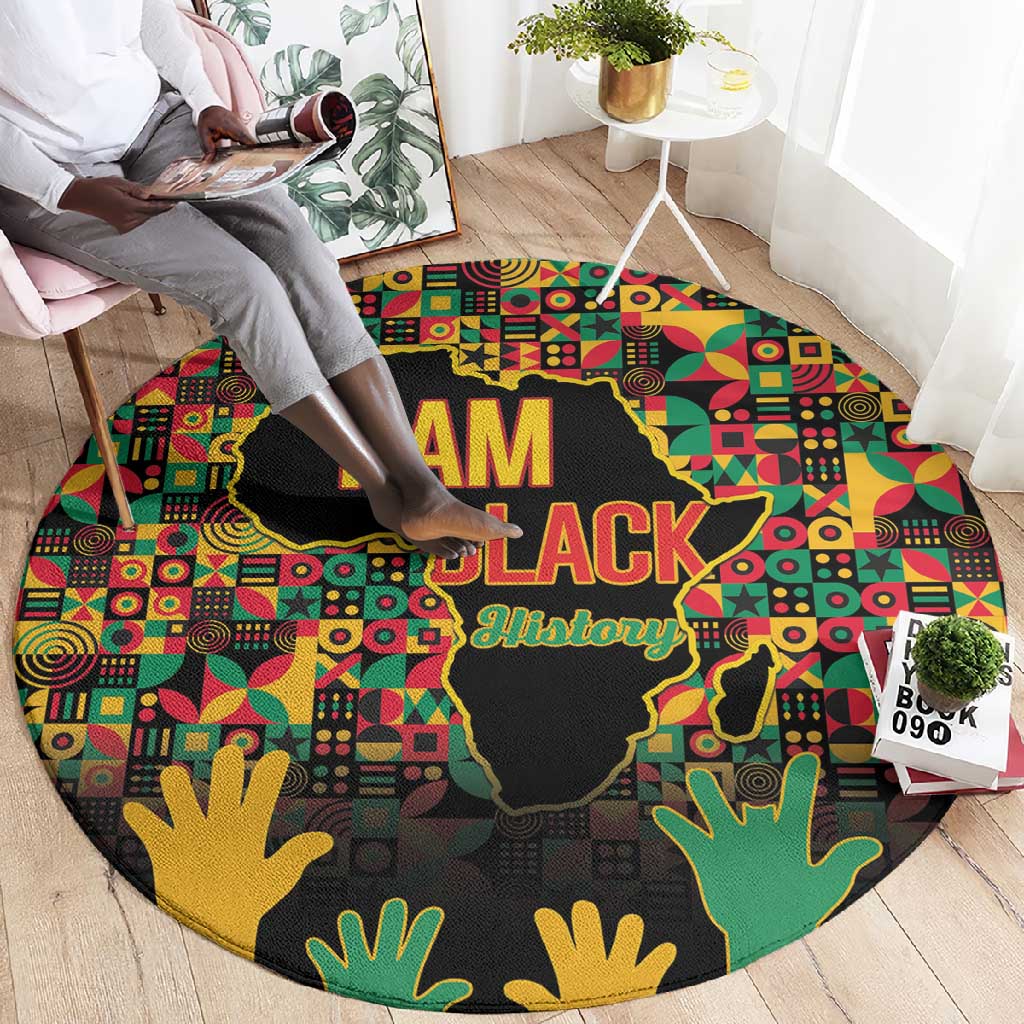 Black History Month Round Carpet I'm Black And I'm Proud