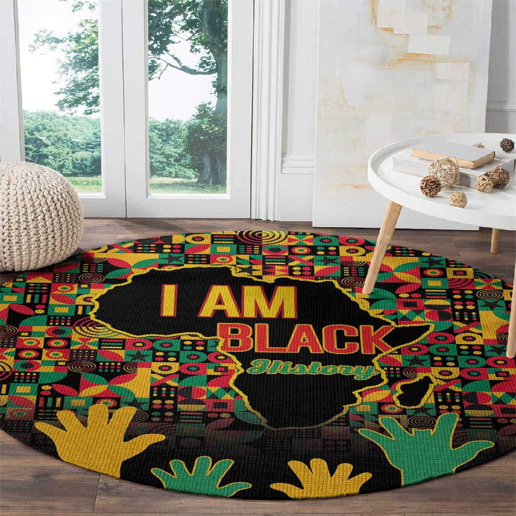 Black History Month Round Carpet I'm Black And I'm Proud